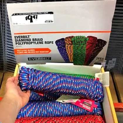 244 lb rated poly-rope. 