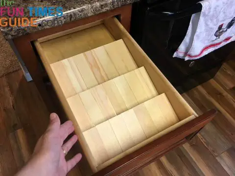 This is what it looks like with THREE spice drawer inserts in place.