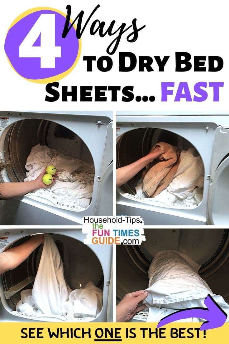 How To Dry Bed Sheets In A Dryer FAST (I Tested 4 Ways!) DIY