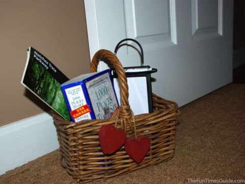 This is a medium-sized basket used as a door stop. Larger baskets work great too. 