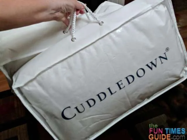 I love the bags that Cuddledown pillows are shipped in.