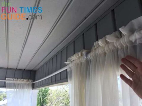 DIY Outdoor Curtain Rods For Porch Curtains: How To Make PVC Pipe Curtain Rods For Just $15!