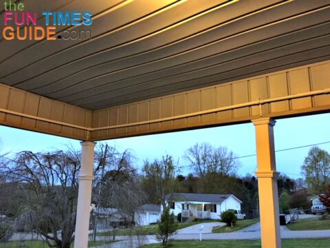Here you can see how the PVC pipe curtain rods look without the curtain panels hanging on them.