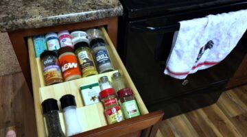 DIY Spice Drawer Organizer: See How To Make A Spice Drawer Insert For Just $4 Using Paint Stir Sticks!