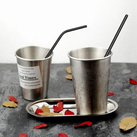 These full-size reusable metal straws will last a lifetime and they're easy to clean!
