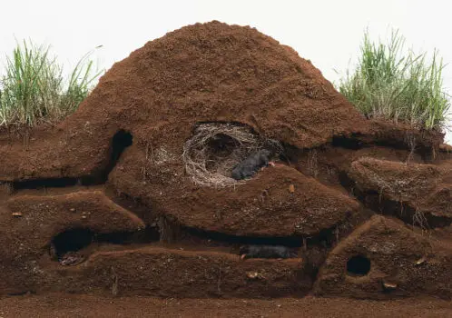 Ground mole tunnels