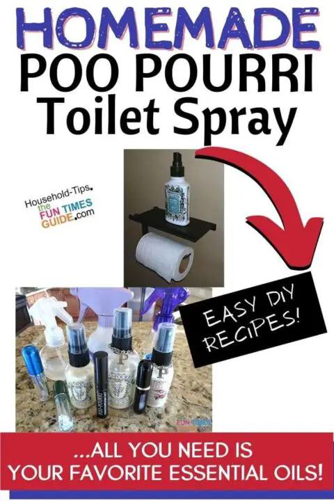 How To Make DIY PooPourri Toilet Spray & Toilet Drops Using Essential Oils - Poo Pourri is a great poop spray! I'll never buy traditional bathroom sprays again. Combine essential oils + water to make your own Poo Pouri recipe...here's how! 