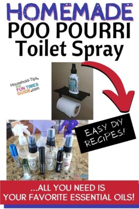 How To Make DIY PooPourri Toilet Spray & Toilet Drops Using Essential Oils - Poo Pourri is a GREAT poop spray! I'll never buy traditional bathroom sprays again. Combine essential oils + water to make your own Poo Pouri recipe...here's how! 