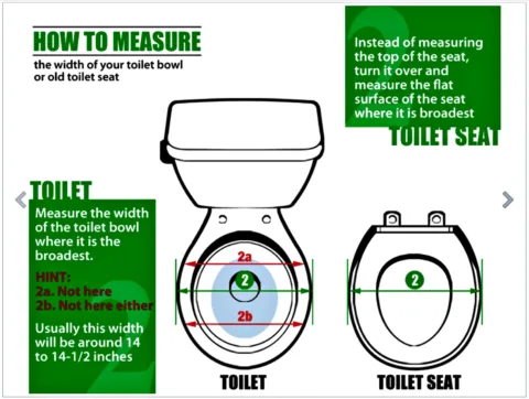 How to measure a toilet seat.