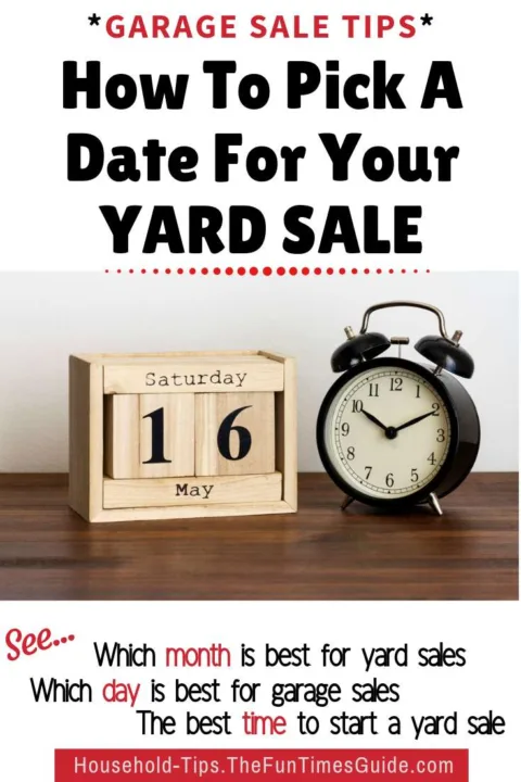 See the best day and time to have a yard sale or garage sale.