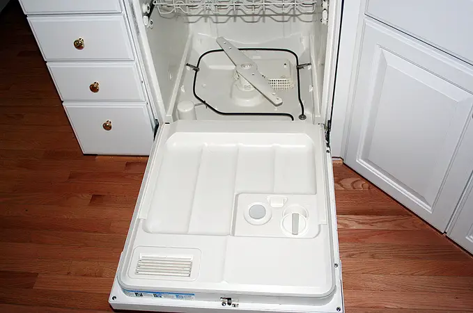 What is the way to unclog a dishwasher?