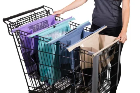 Lotus Trolley Bags are larger, sturdier, and more durable than most reusable shopping bags.