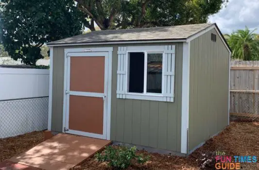 This is my new wood Tuff Shed. It looks great in my yard!
