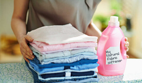How To Make All Natural Fabric Softener For The Washer (Plus, How To Get Rid Of Static Cling In The Dryer AND On Clothes You’re Wearing)