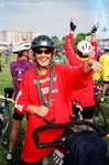 Every participant in the Florida AIDS Ride received a commemorative T-shirt, available in your choice of colors. This was a 3-day 300-mile bike ride from Orlando to Miami... I'll never toss that T-shirt. I EARNED it!