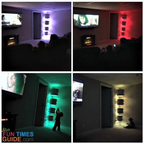 This LED light strip has many colors and many light settings to choose from.