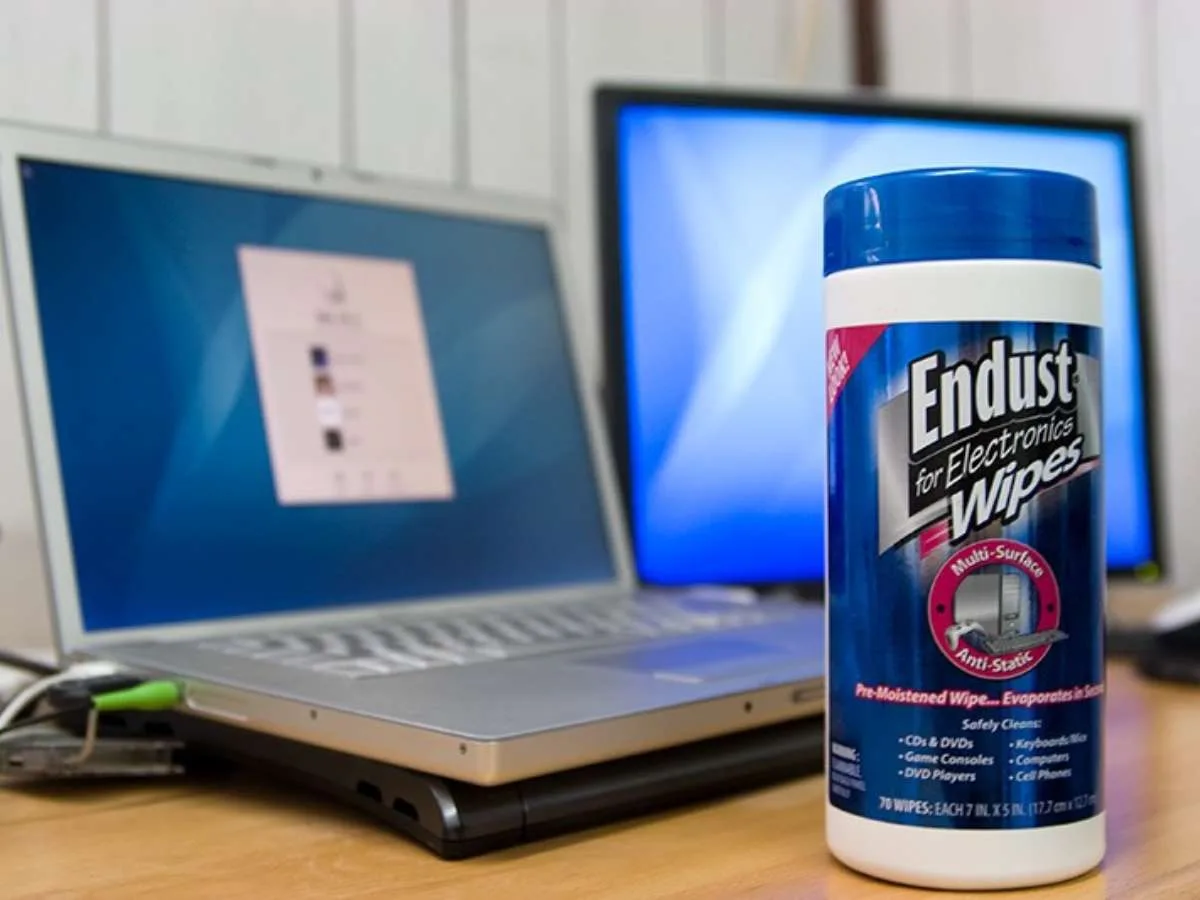 Endust wipes for electronics. 