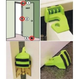 The Wedge-it door stop was created by a fireman. It props your door open exactly 90-degrees and can be used 3 ways.