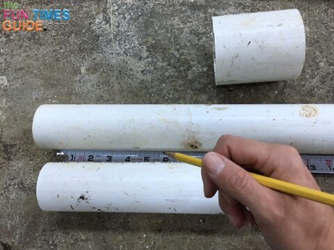 I used PVC pipes of various diameters and cut them all at varying lengths.